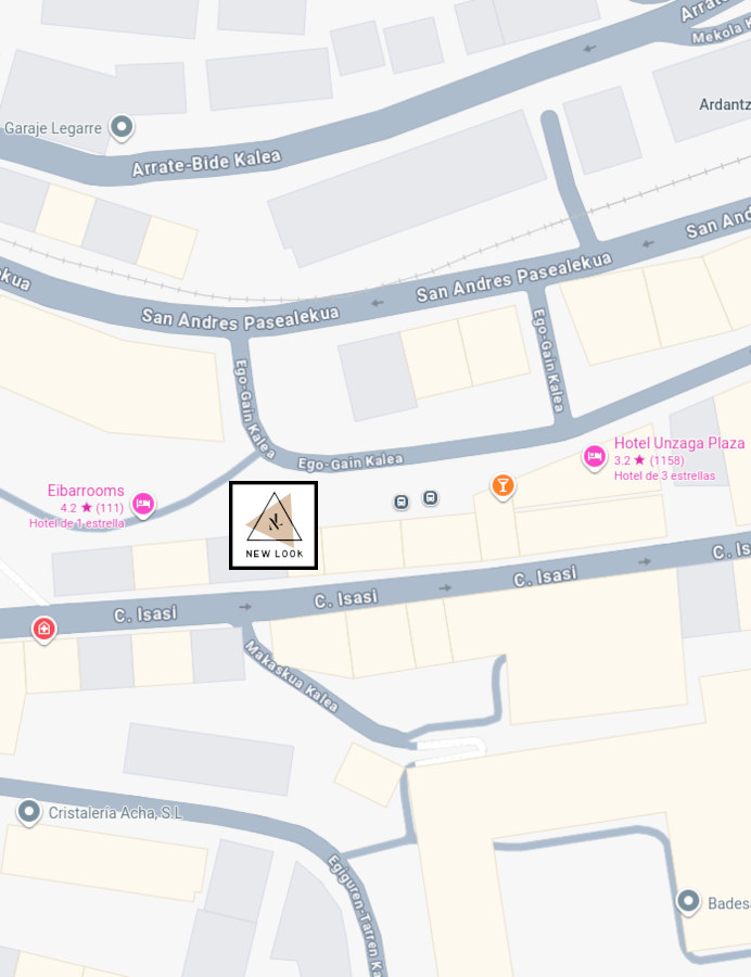 Mapa localización peluquería New Look en Eibar